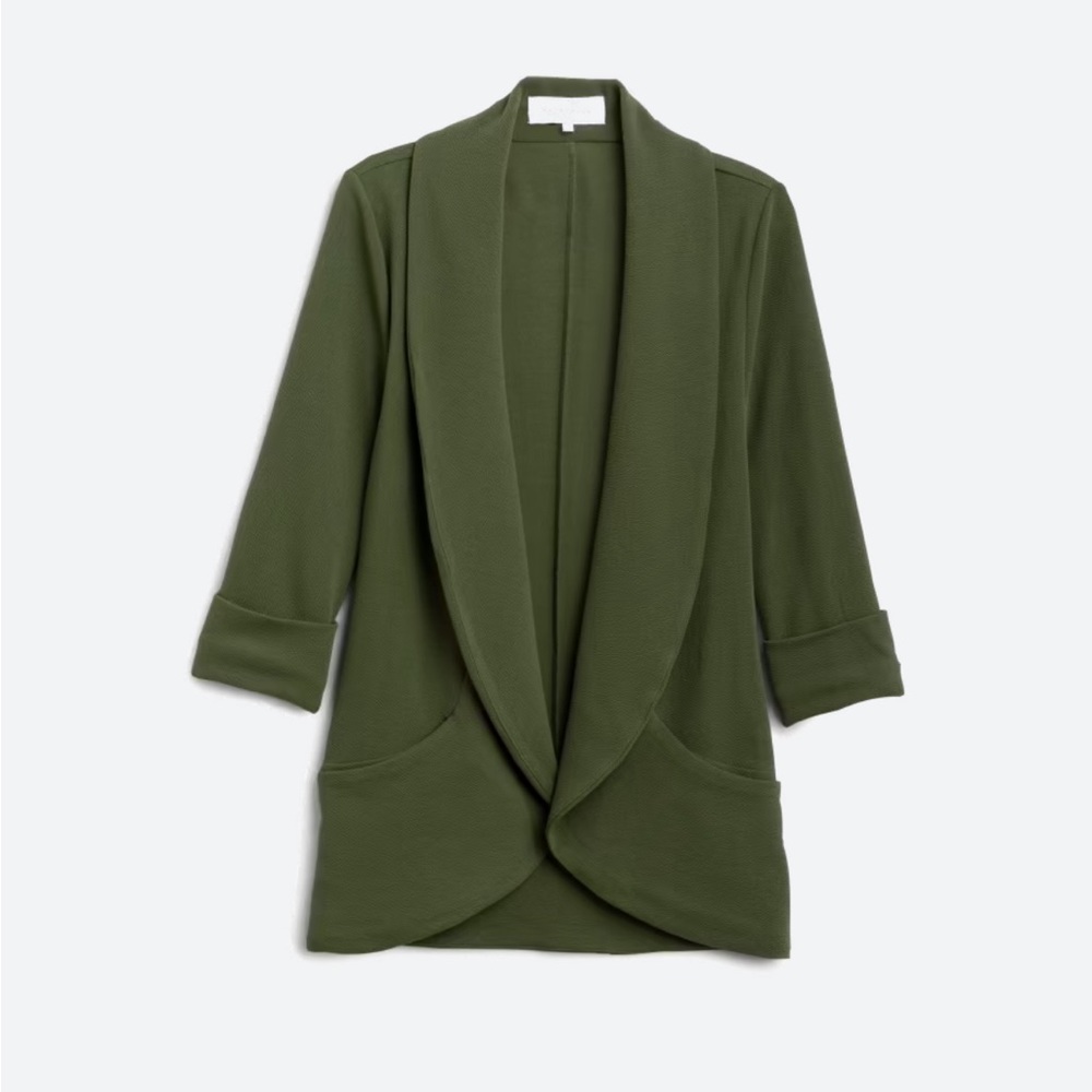 Frenchmauve Melanie olive knit tunic blazer